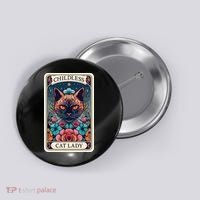 Childless Cat Lady Tarot Card Button thumb 0