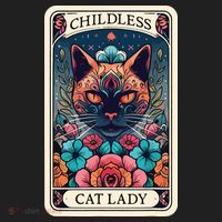Childless Cat Lady Tarot Card Beanie thumb 2