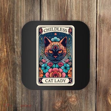 Childless Cat Lady Tarot Card Coaster