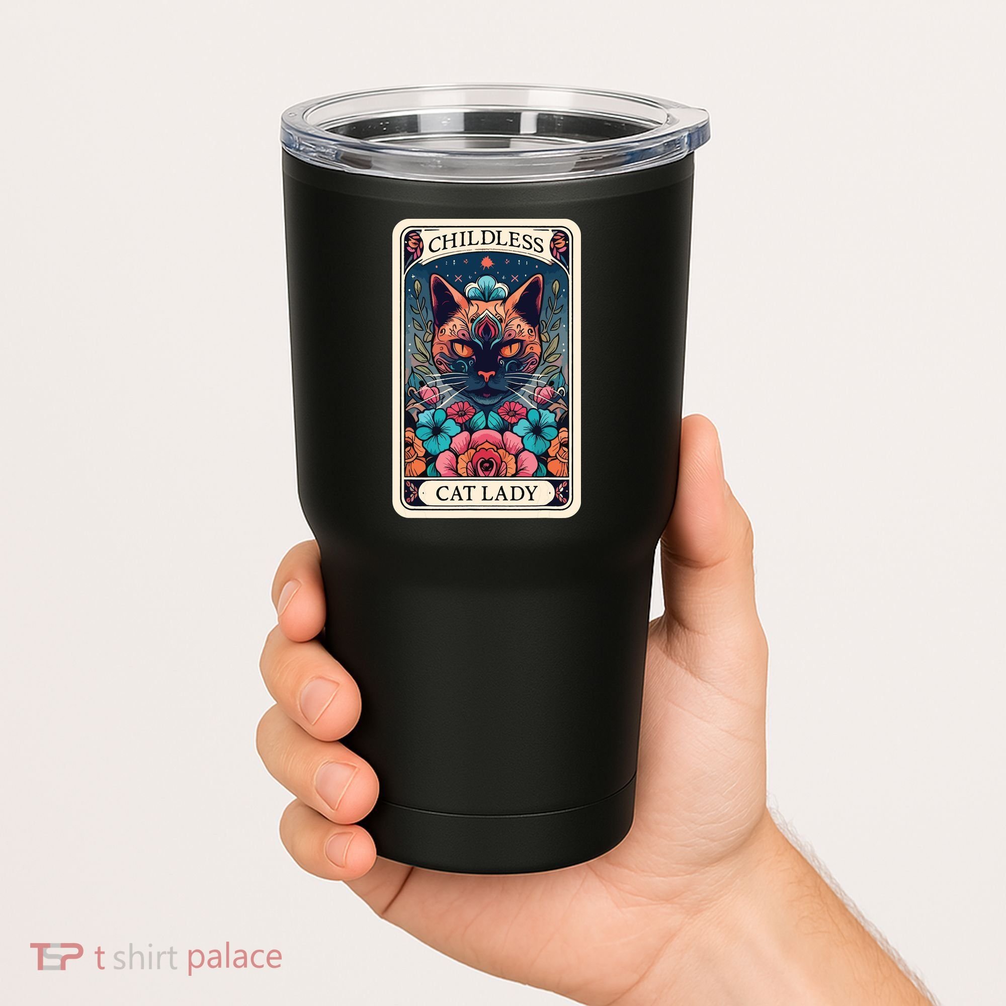 Childless Cat Lady Tarot Card Tumbler
