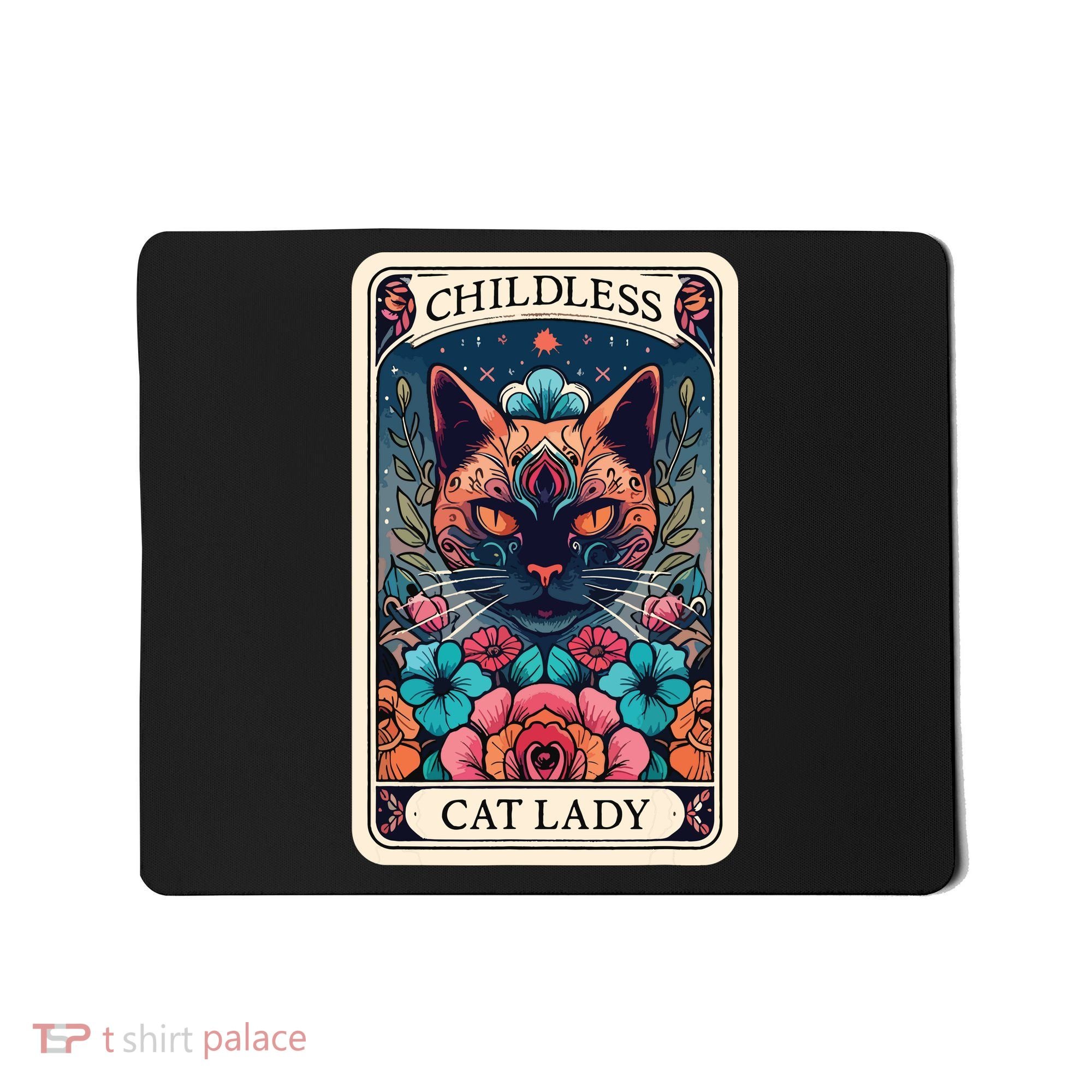 Childless Cat Lady Tarot Card Mousepad