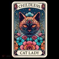 Childless Cat Lady Tarot Card Mousepad thumb 1