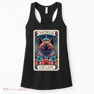 Childless Cat Lady Tarot Card Women's Tank Top