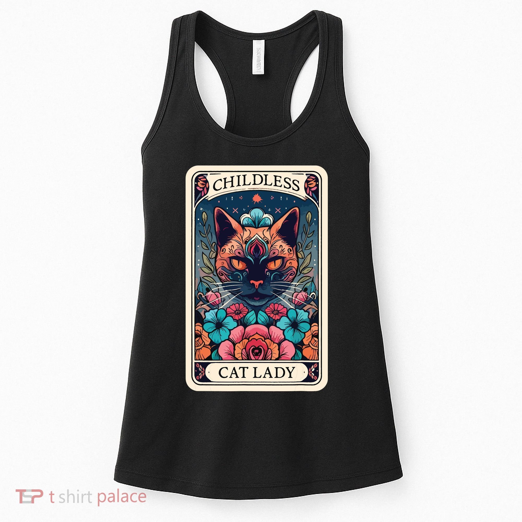 Childless Cat Lady Tarot Card Women's Tank Top