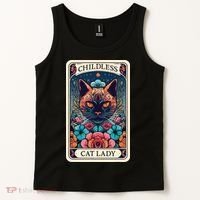 Childless Cat Lady Tarot Card Tank Top thumb 2