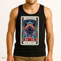 Childless Cat Lady Tarot Card Tank Top thumb 3