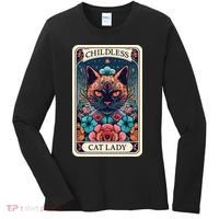 Childless Cat Lady Tarot Card Women's Long Sleeve Shirt thumb 0