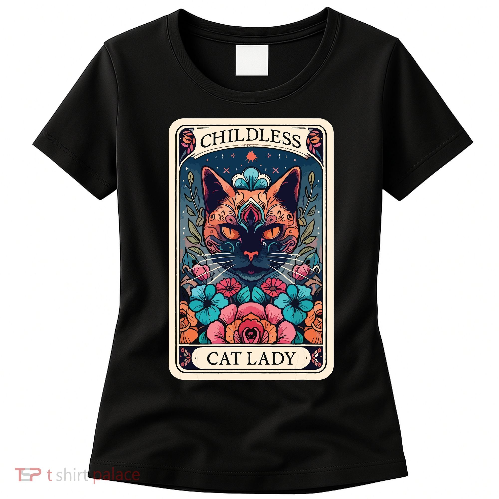 Childless Cat Lady Tarot Card Women's T-Shirt