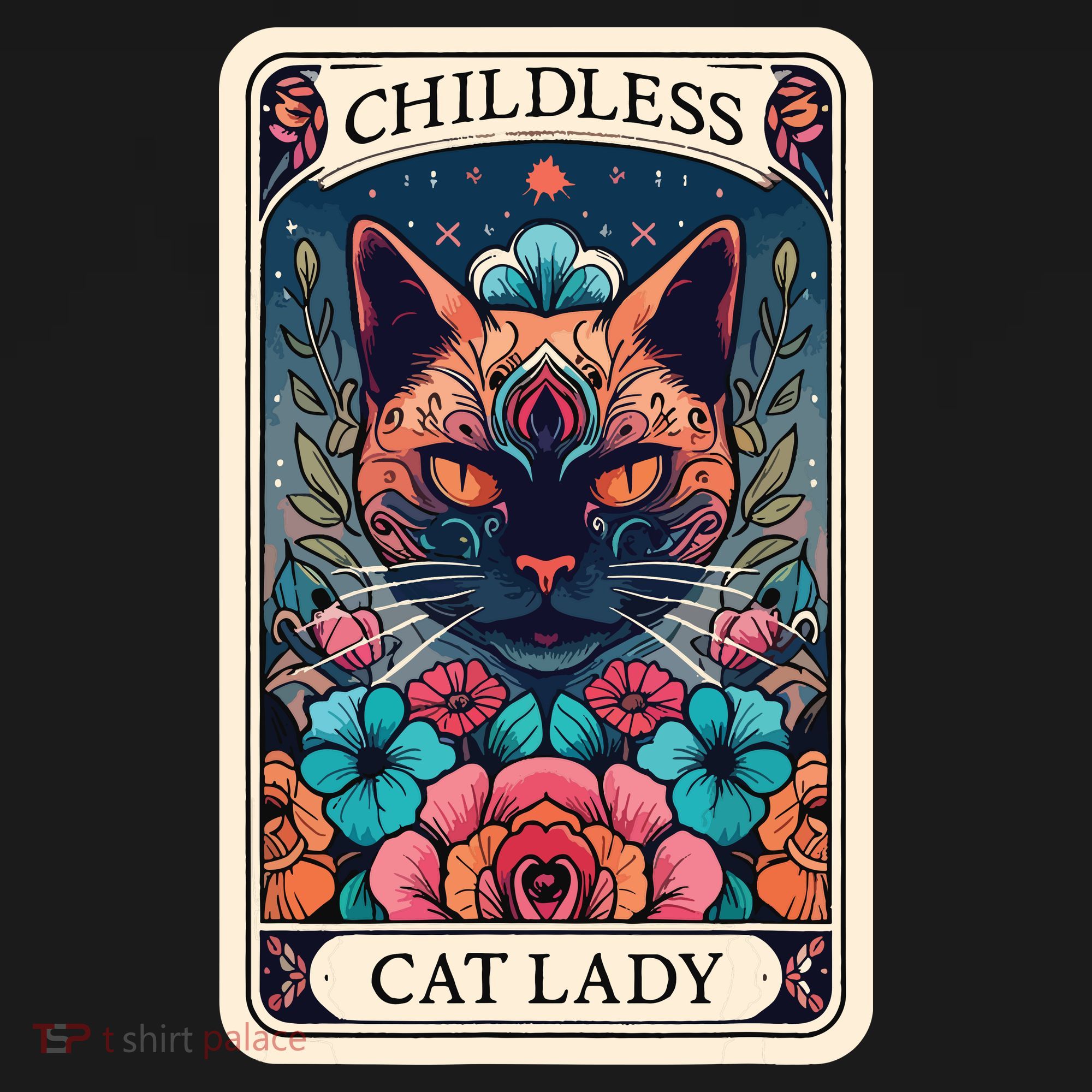 Childless Cat Lady Tarot Card Women's T-Shirt