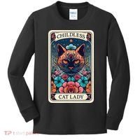Childless Cat Lady Tarot Card Kids Long Sleeve Shirt thumb 0