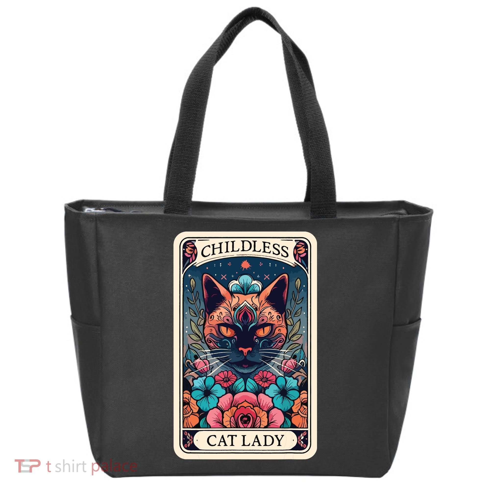 Childless Cat Lady Tarot Card Tote Bag