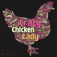 Crazy Chicken Lady Typography Chickens Farm Animal Lover Women's Hoodie thumb 2