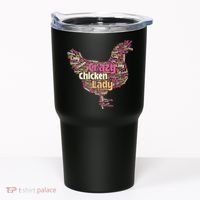 Crazy Chicken Lady Typography Chickens Farm Animal Lover Tumbler thumb 0