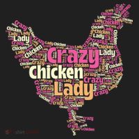 Crazy Chicken Lady Typography Chickens Farm Animal Lover Hat thumb 2