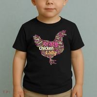 Crazy Chicken Lady Typography Chickens Farm Animal Lover Toddler T-Shirt thumb 2