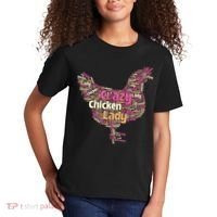 Crazy Chicken Lady Typography Chickens Farm Animal Lover Kids T-Shirt thumb 2