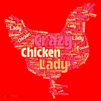 Crazy Chicken Lady Typography Chickens Farm Animal Lover Santa Hat thumb 1