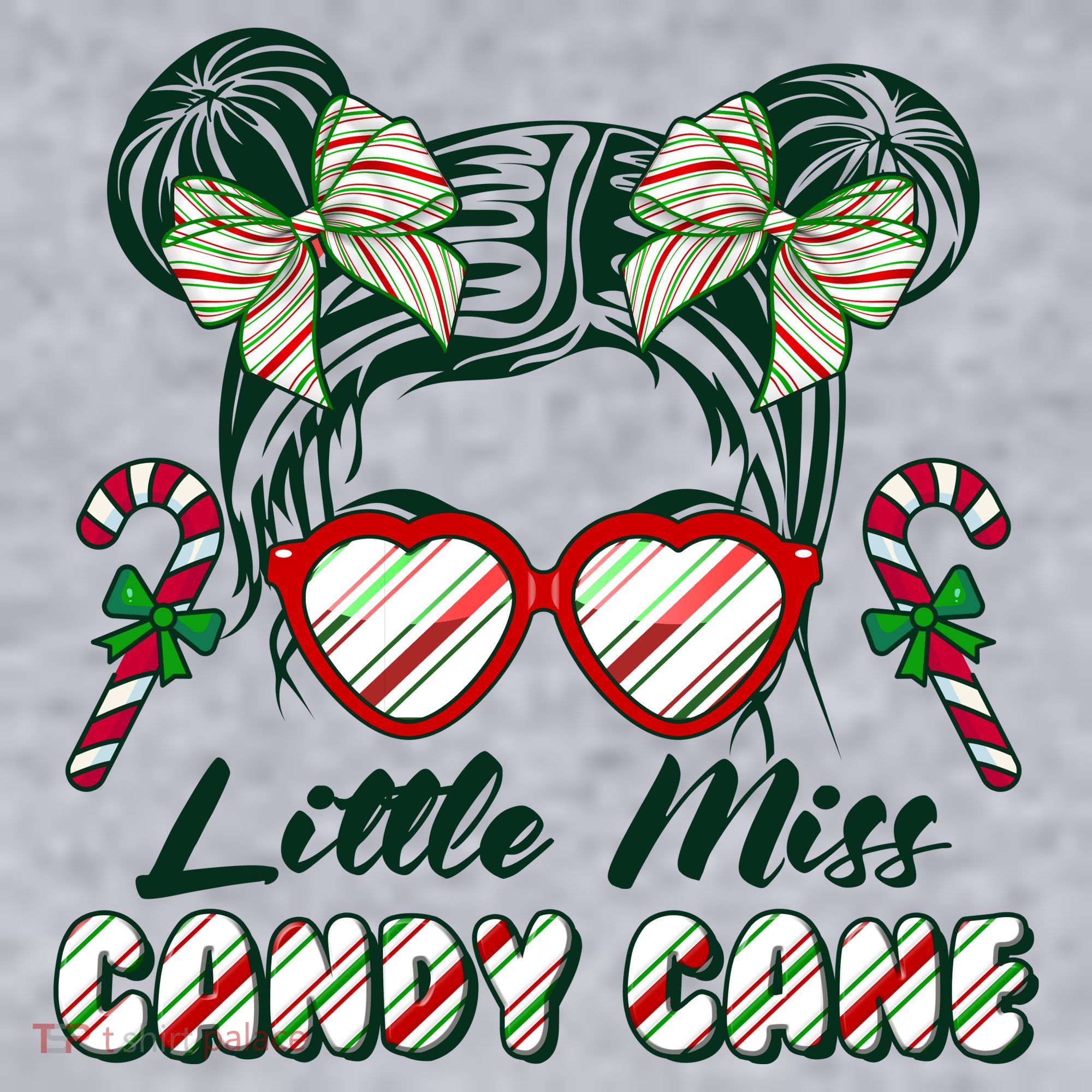 Cute Christmas Little Miss Candy Cane Women's Sweatshirt