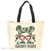Cute Christmas Little Miss Candy Cane Tote Bag thumb 0