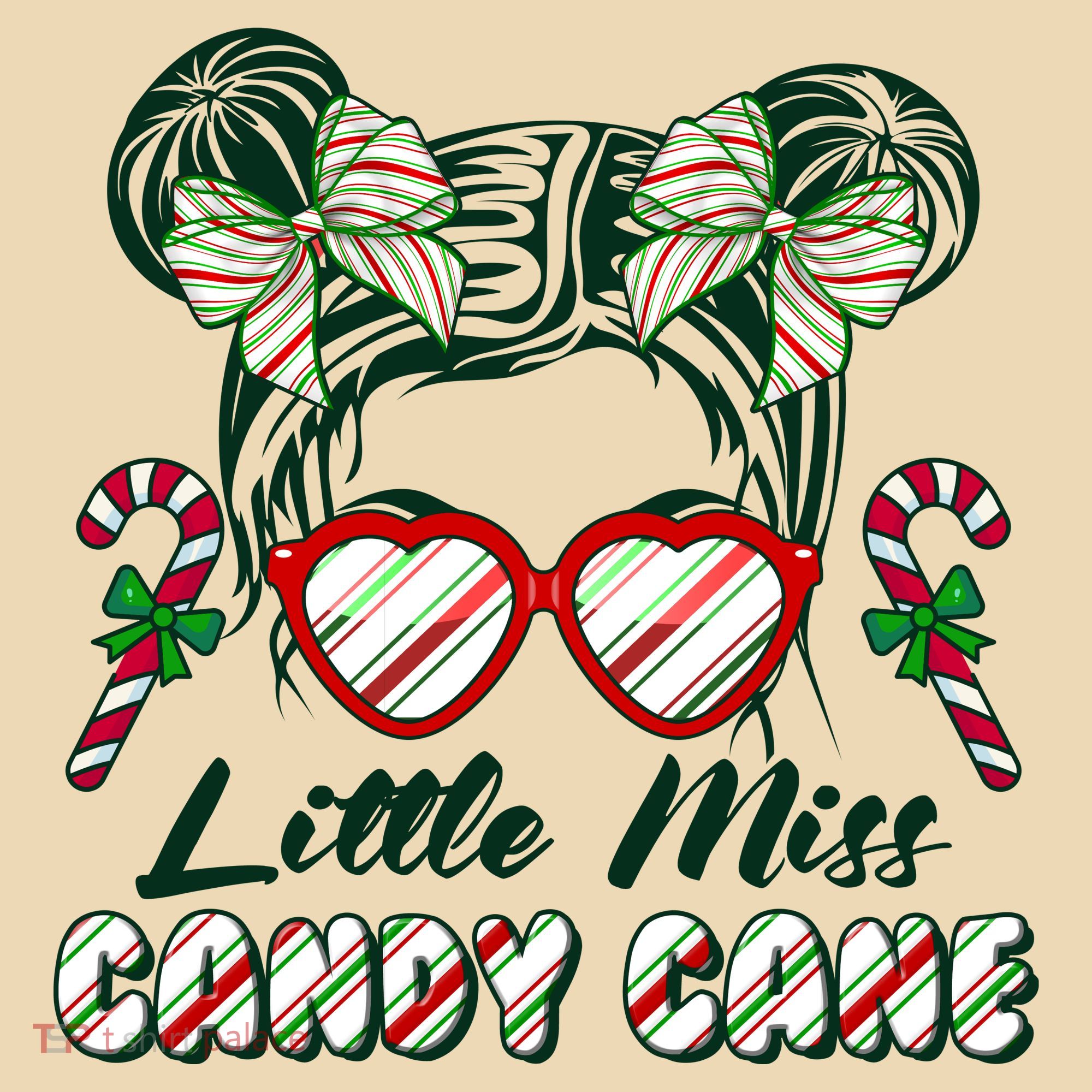 Cute Christmas Little Miss Candy Cane Tote Bag