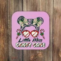 Cute Christmas Little Miss Candy Cane Coaster thumb 0