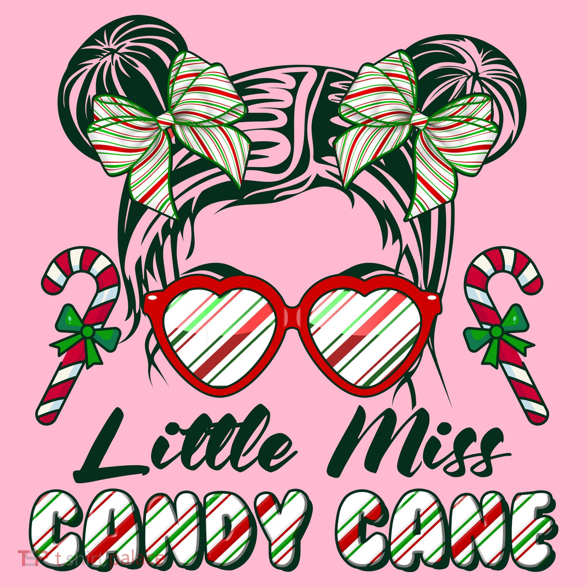 Cute Christmas Little Miss Candy Cane Coaster