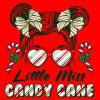 Cute Christmas Little Miss Candy Cane Santa Hat thumb 1