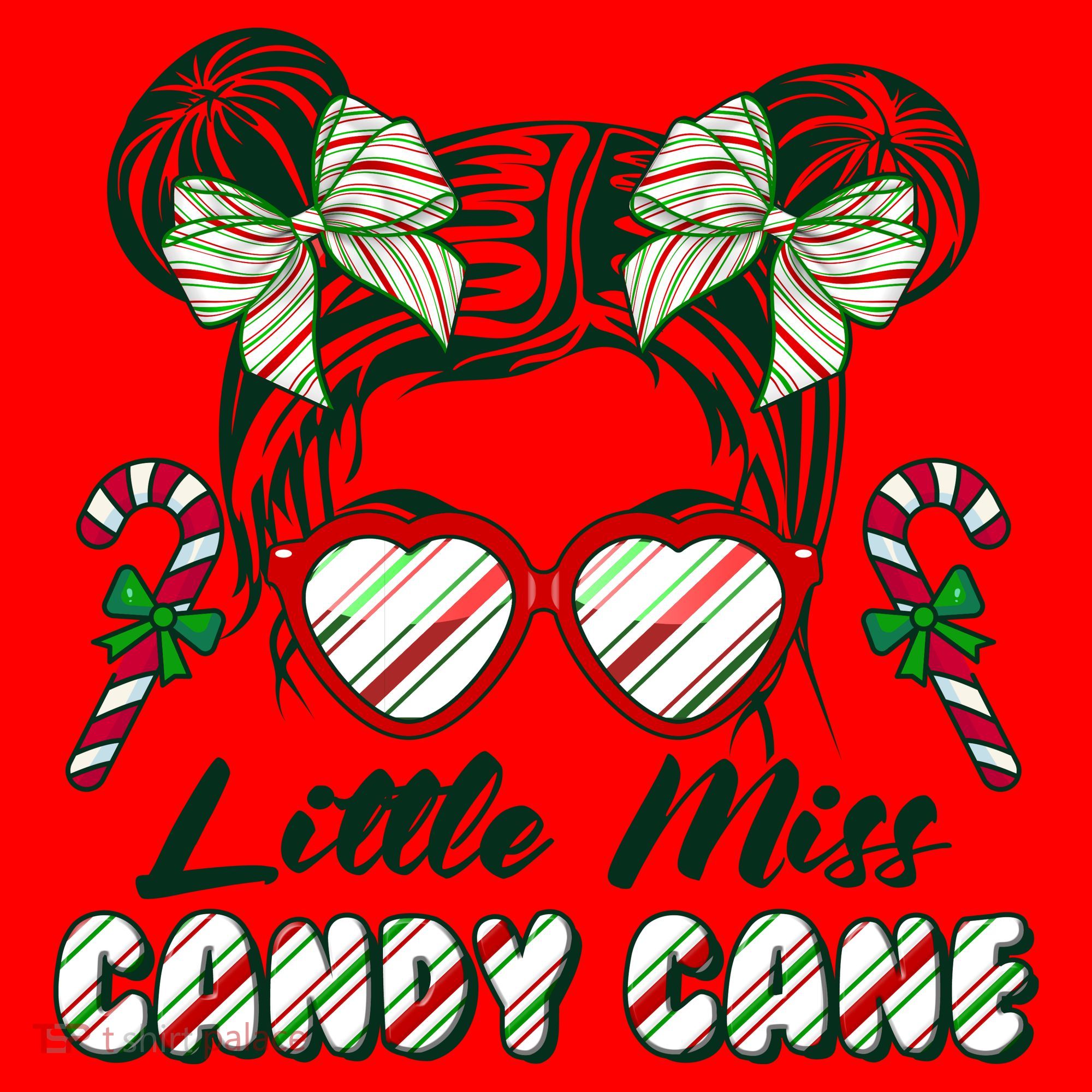 Cute Christmas Little Miss Candy Cane Santa Hat