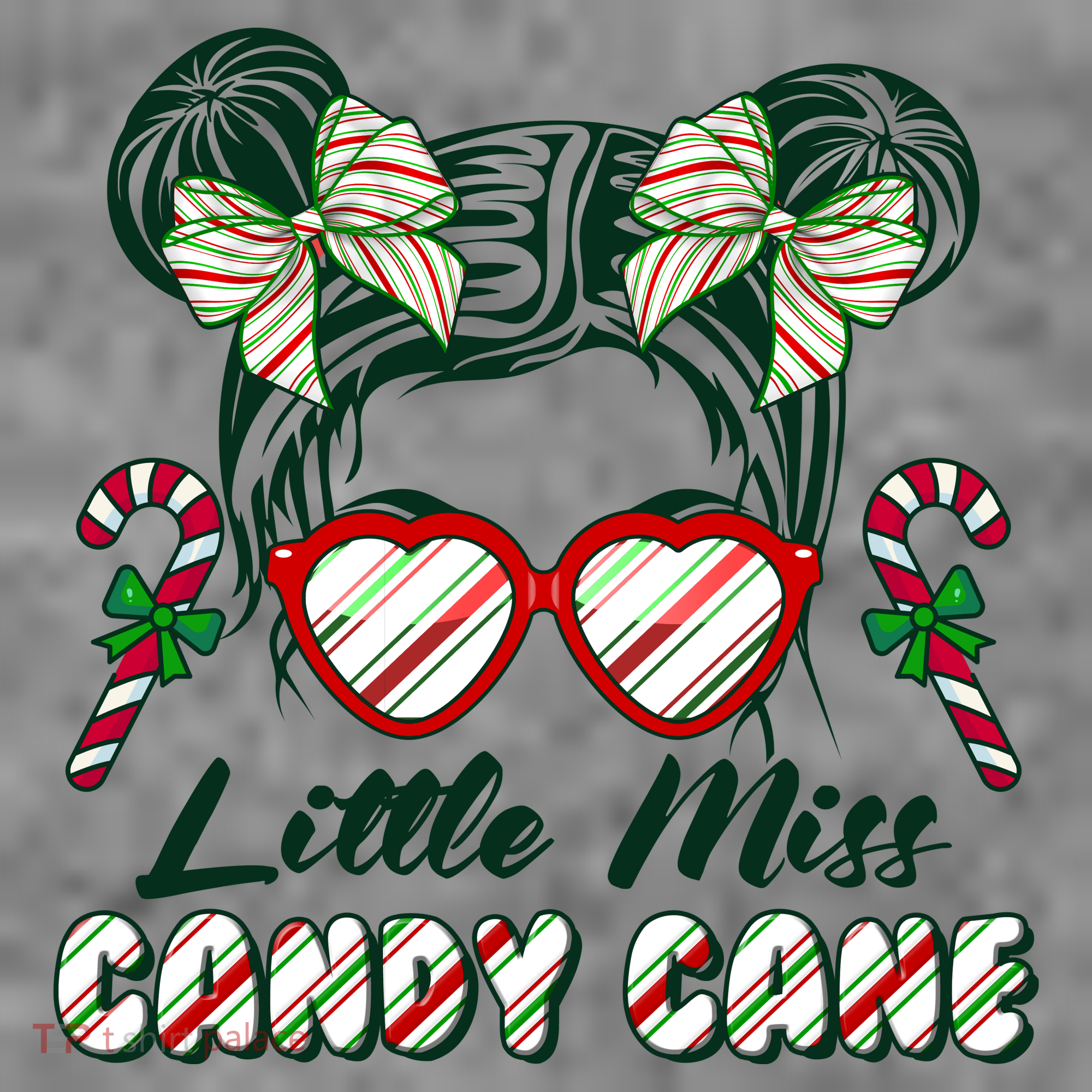 Cute Christmas Little Miss Candy Cane Toddler Hoodie