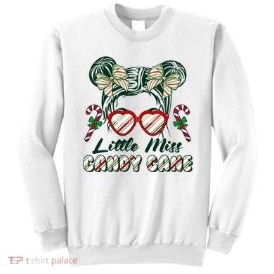 Cute Christmas Little Miss Candy Cane Sweatshirt