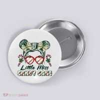 Cute Christmas Little Miss Candy Cane Button thumb 0
