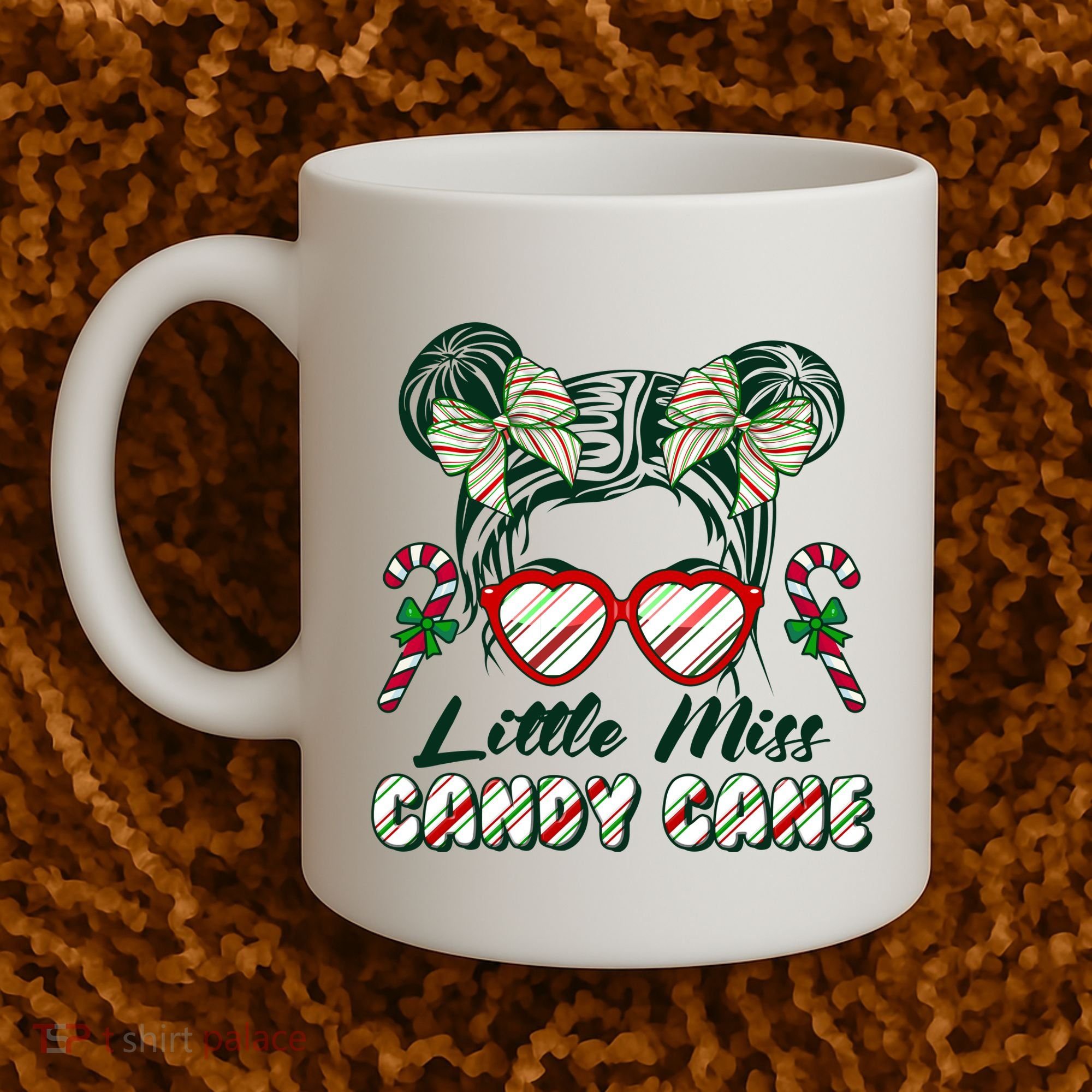 Cute Christmas Little Miss Candy Cane Coffee Mug