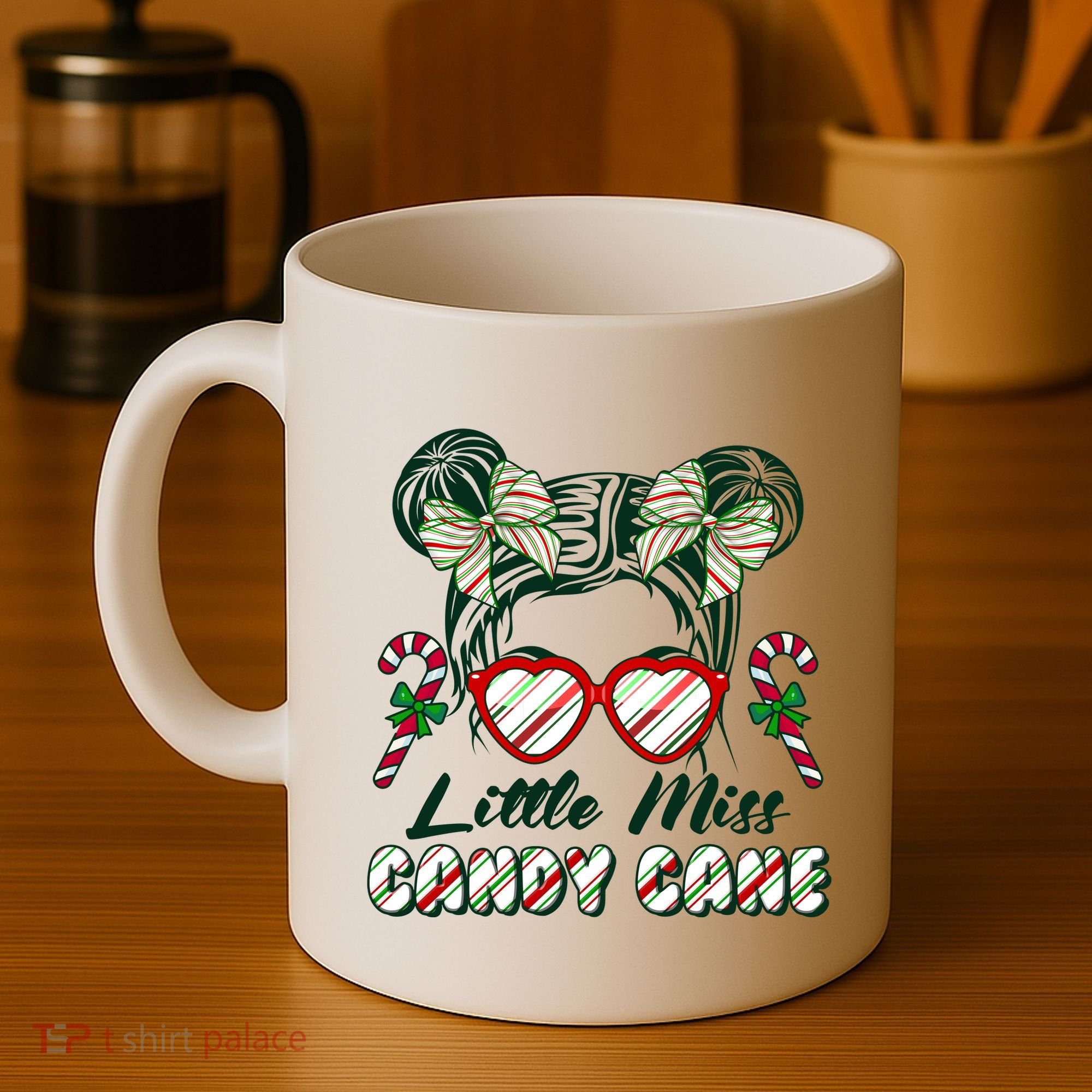 Cute Christmas Little Miss Candy Cane Coffee Mug
