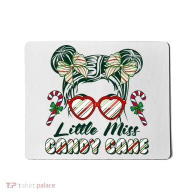 Cute Christmas Little Miss Candy Cane Mousepad