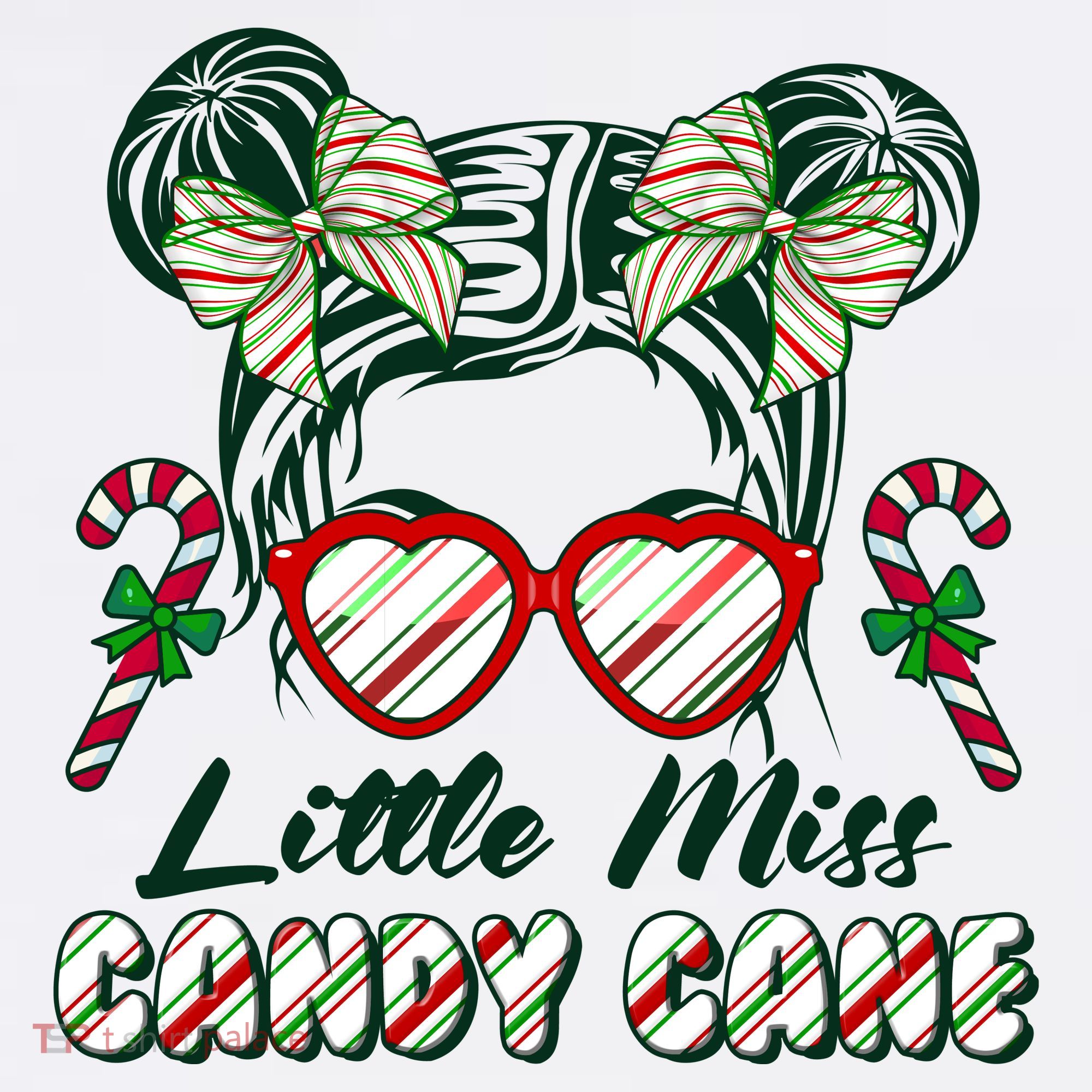 Cute Christmas Little Miss Candy Cane Women's Tank Top
