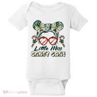 Cute Christmas Little Miss Candy Cane Baby Bodysuit thumb 0