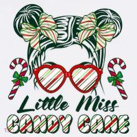 Cute Christmas Little Miss Candy Cane Baby Bodysuit thumb 2