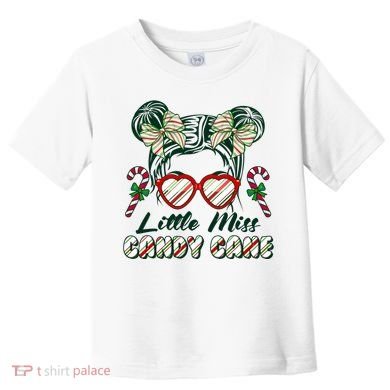 Cute Christmas Little Miss Candy Cane Toddler T-Shirt