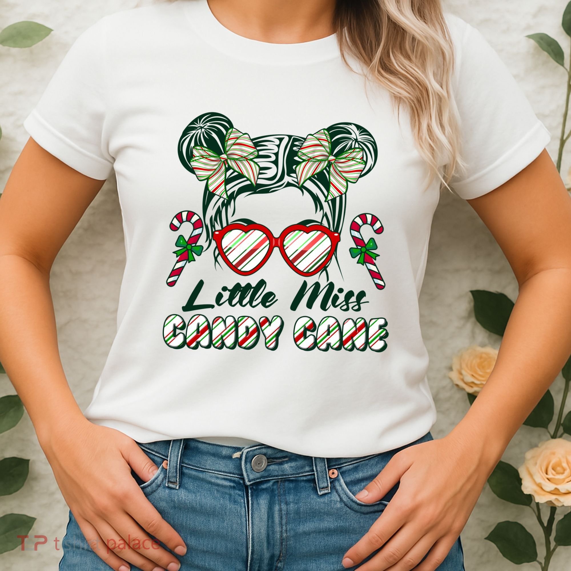 Cute Christmas Little Miss Candy Cane Women's T-Shirt