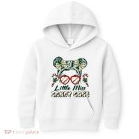 Cute Christmas Little Miss Candy Cane Kids Hoodie thumb 0