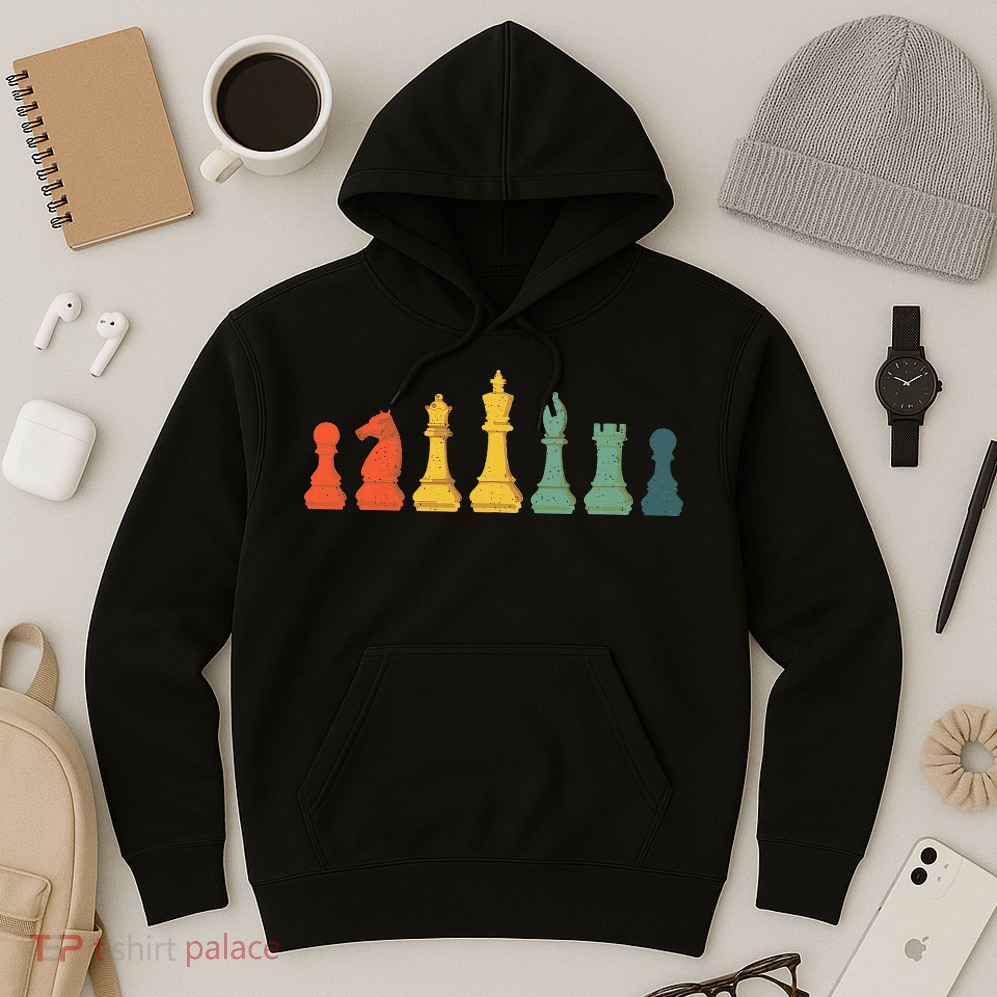 Cool Chess Lover Art Chess Players Novelty Hoodie