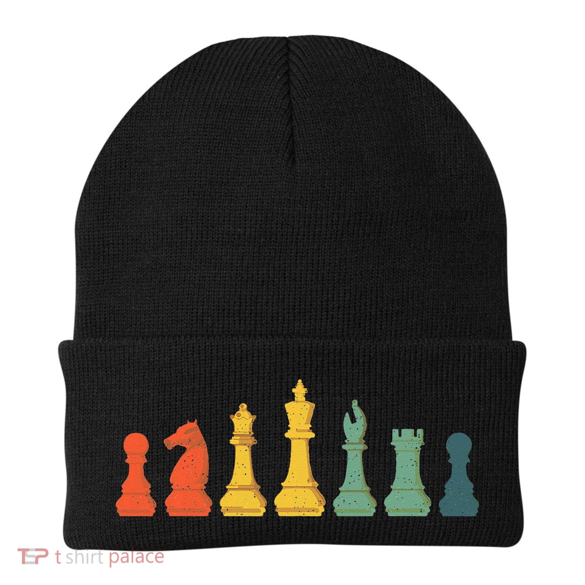 Cool Chess Lover Art Chess Players Novelty Beanie