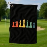 Cool Chess Lover Art Chess Players Novelty Golf Towel thumb 1