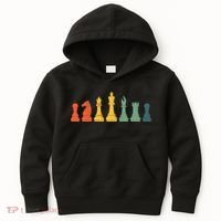 Cool Chess Lover Art Chess Players Novelty Kids Hoodie thumb 0