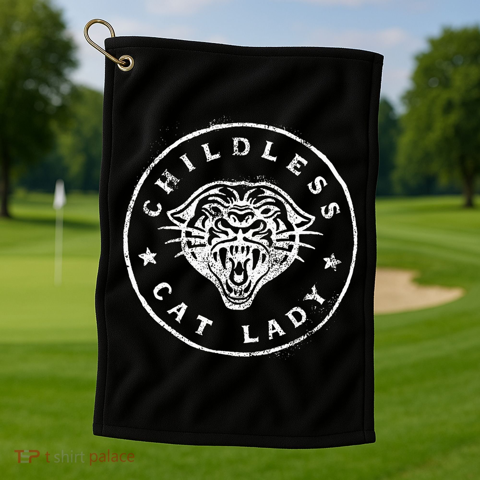Childless Cat Lady Golf Towel