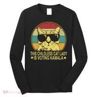 Childless Cat Ladies For Kamala Harris Long Sleeve Shirt thumb 0
