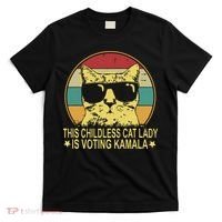 Childless Cat Ladies For Kamala Harris T-Shirt thumb 0
