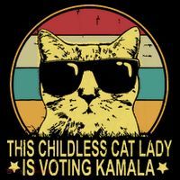 Childless Cat Ladies For Kamala Harris Coaster thumb 2