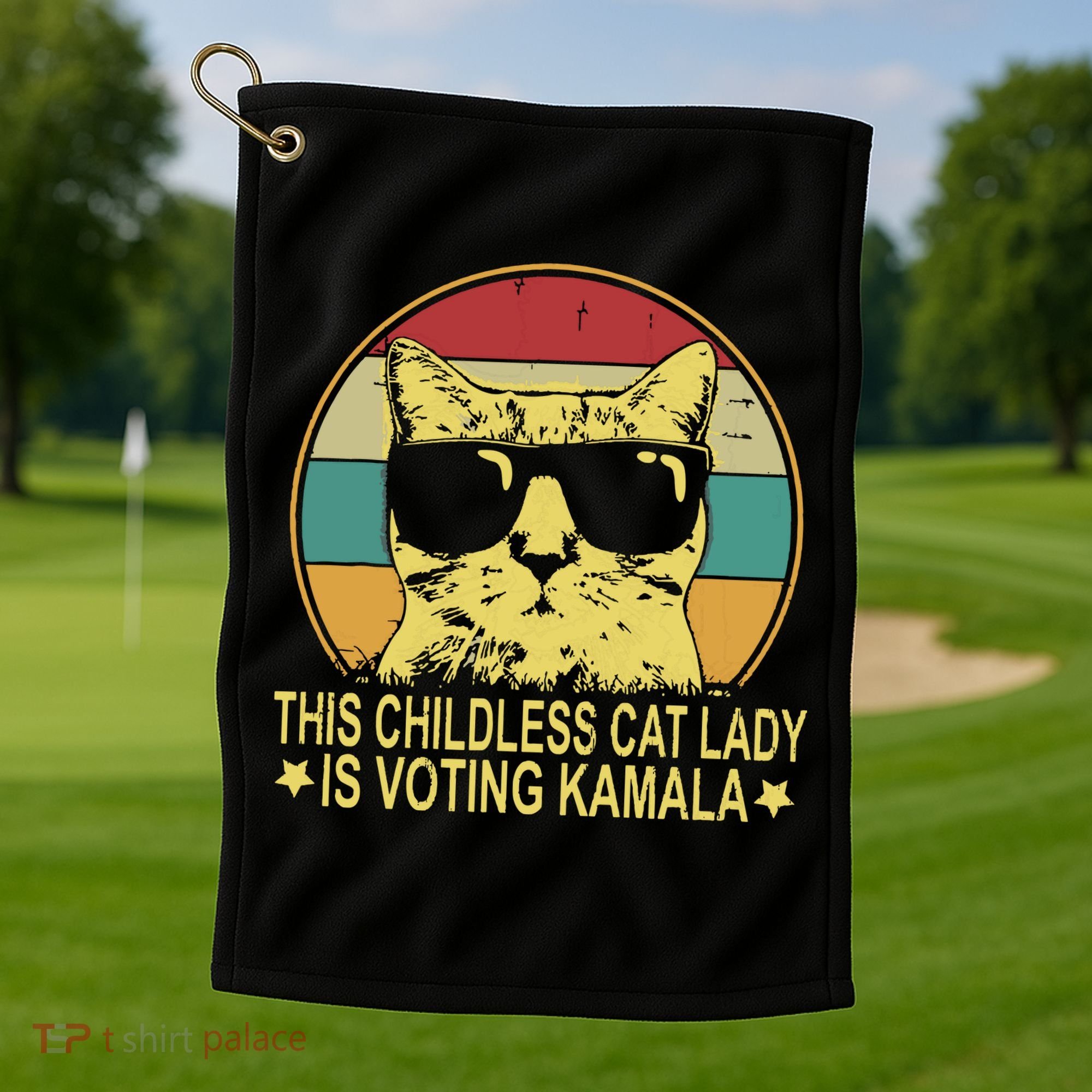 Childless Cat Ladies For Kamala Harris Golf Towel