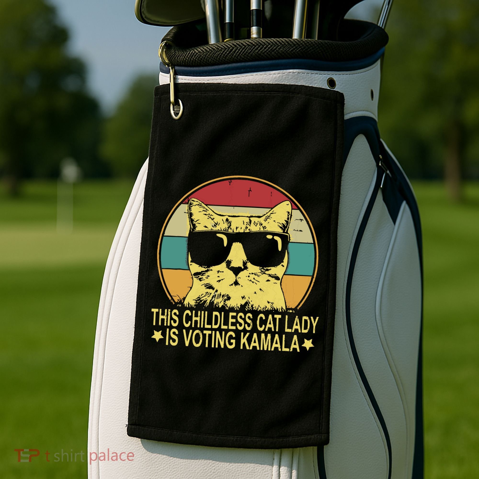 Childless Cat Ladies For Kamala Harris Golf Towel